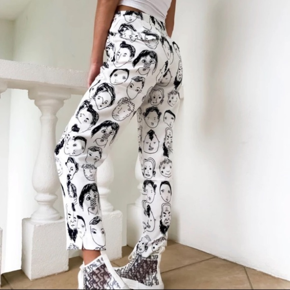 Shekou White Pants (with faces)